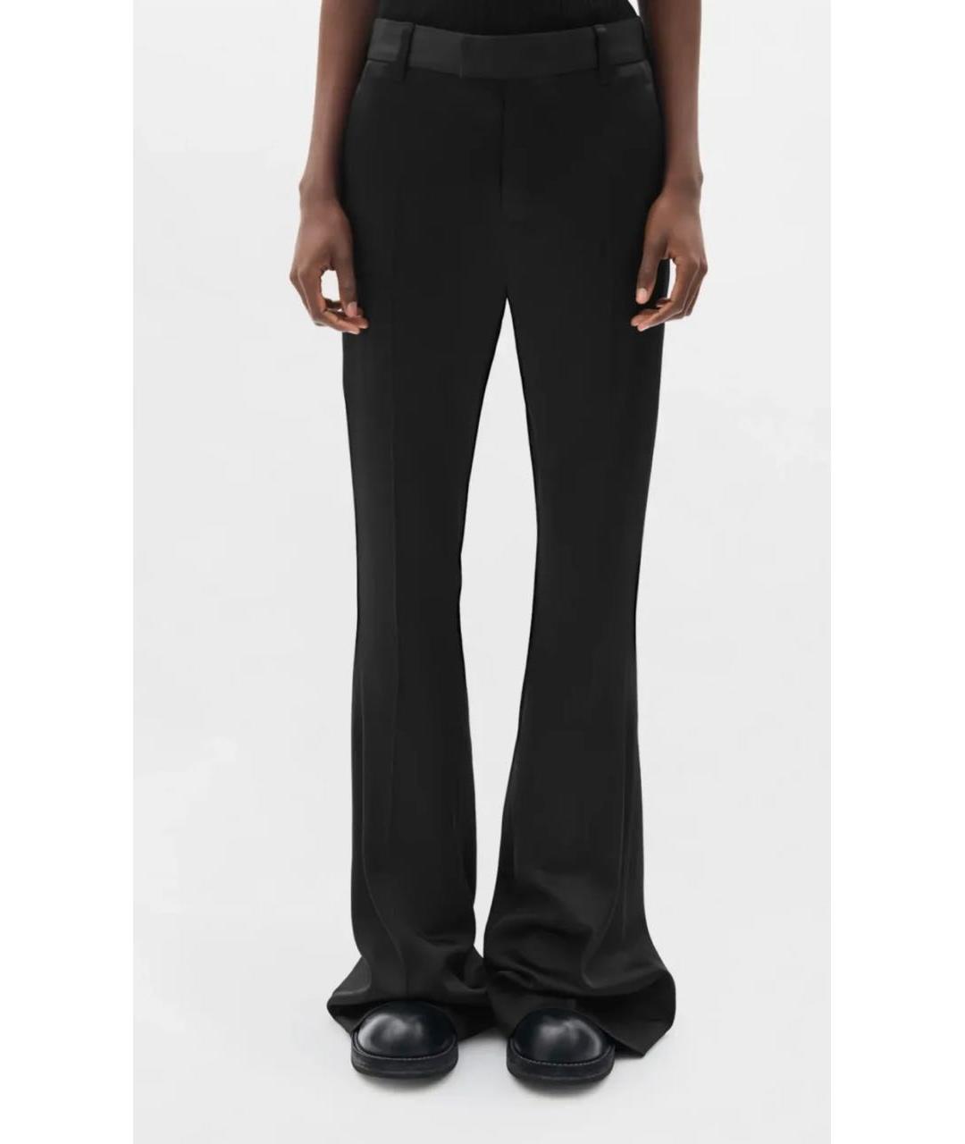ANN DEMEULEMEESTER Черные прямые брюки, фото 7
