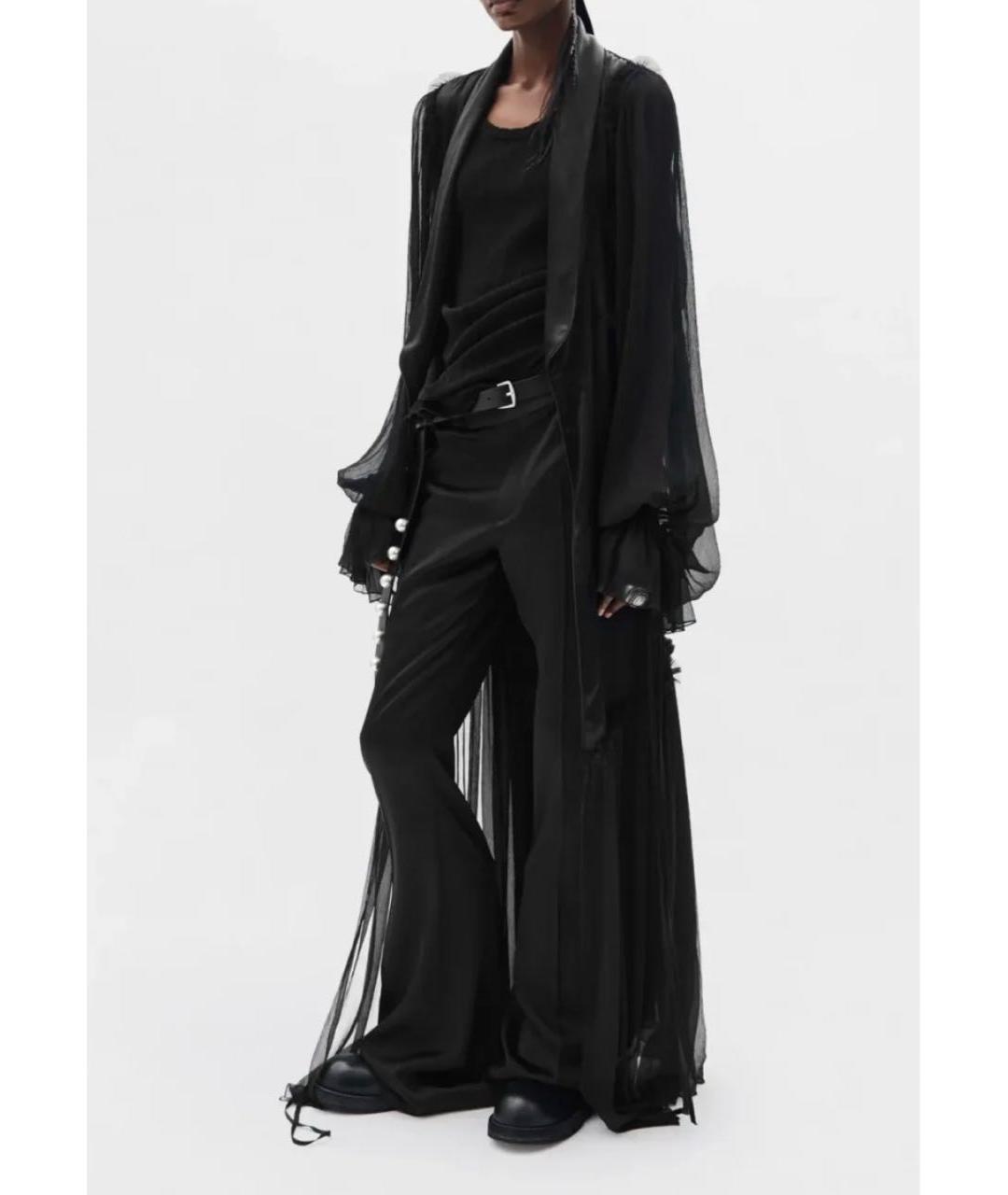 ANN DEMEULEMEESTER Черные прямые брюки, фото 8