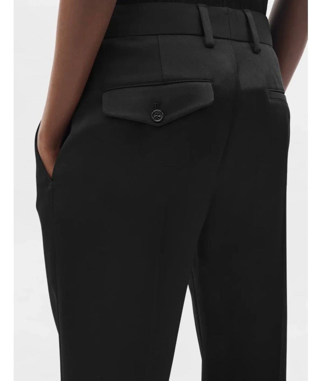 ANN DEMEULEMEESTER Черные прямые брюки, фото 4