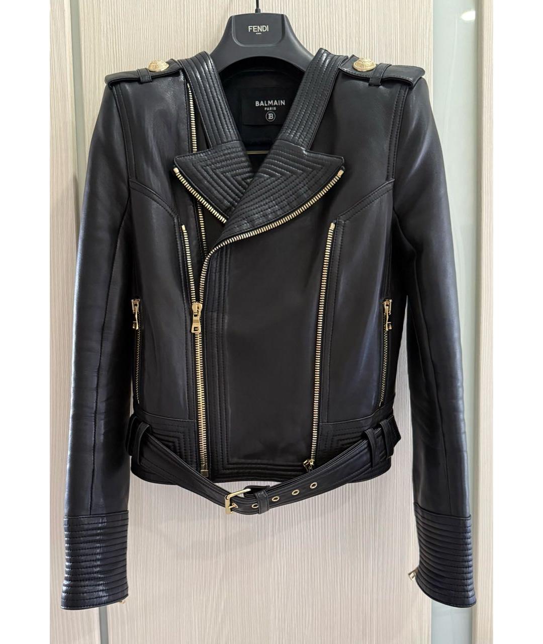 BALMAIN Черная кожаная куртка, фото 7