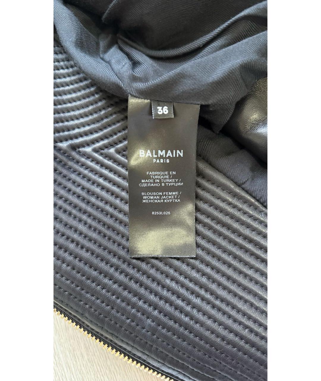 BALMAIN Черная кожаная куртка, фото 6
