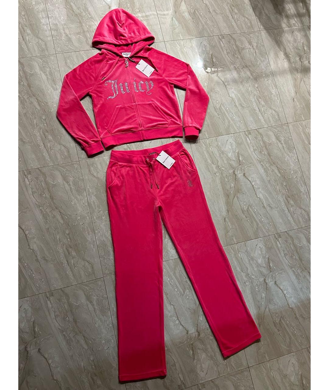 JUICY COUTURE Фуксия велюровый спортивные костюмы, фото 3