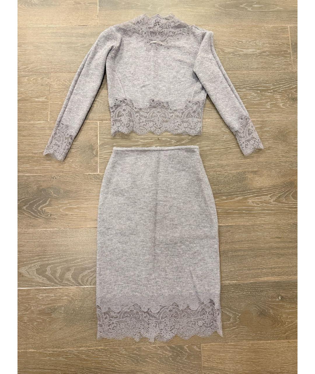ERMANNO SCERVINO Серый шерстяной костюм с юбками, фото 5