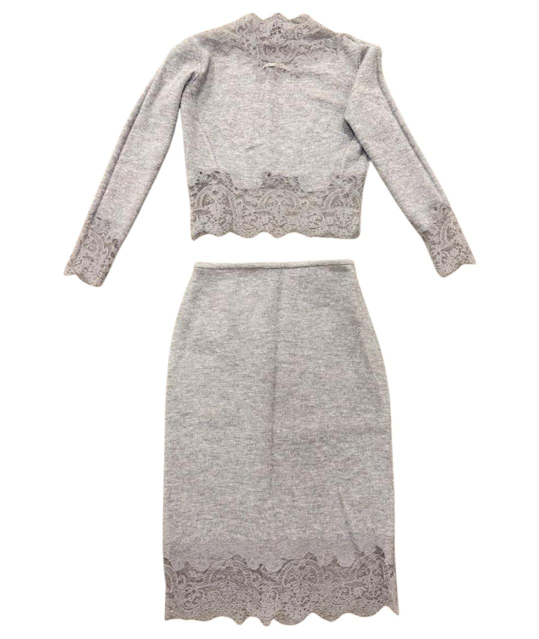 ERMANNO SCERVINO Серый шерстяной костюм с юбками, фото 1
