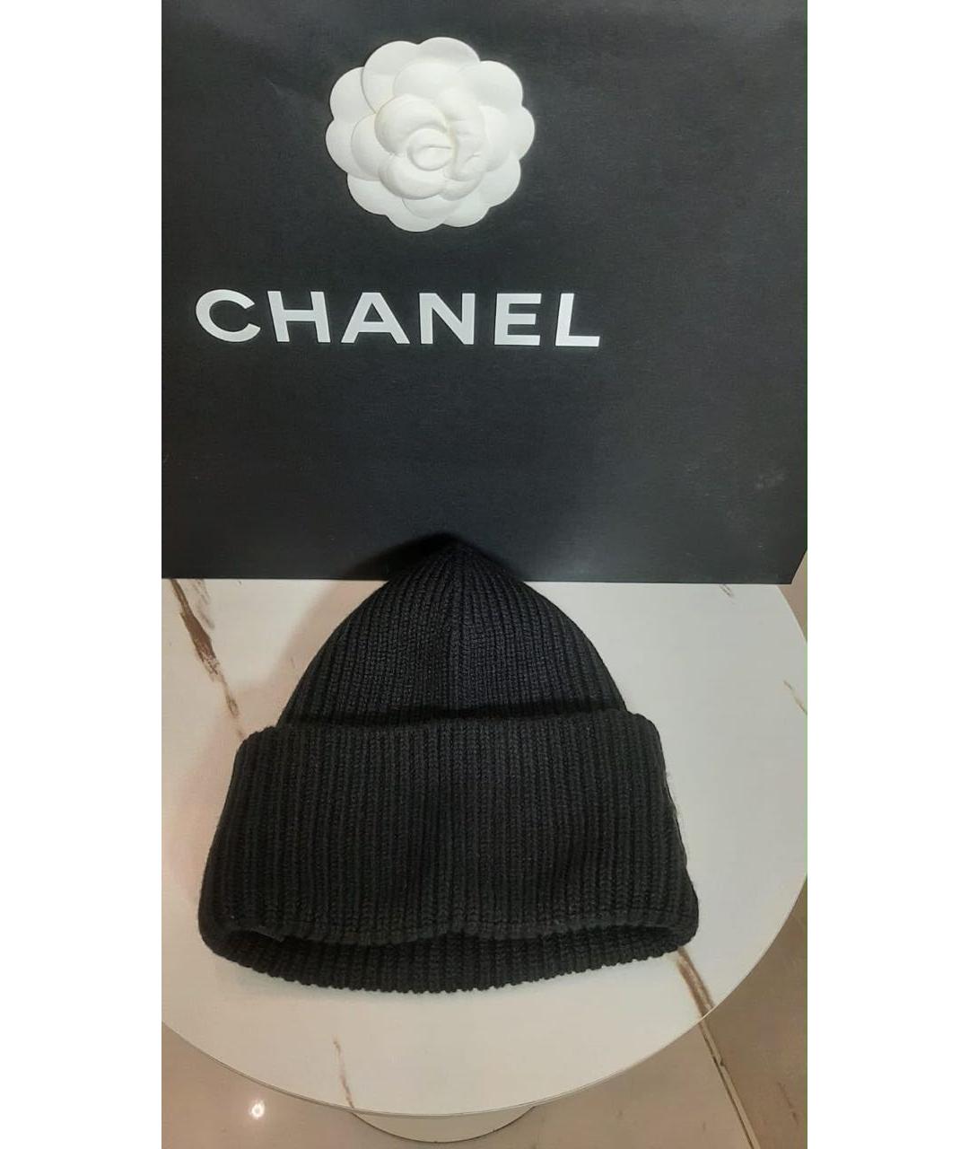 CHANEL Черная кашемировая шапка, фото 6