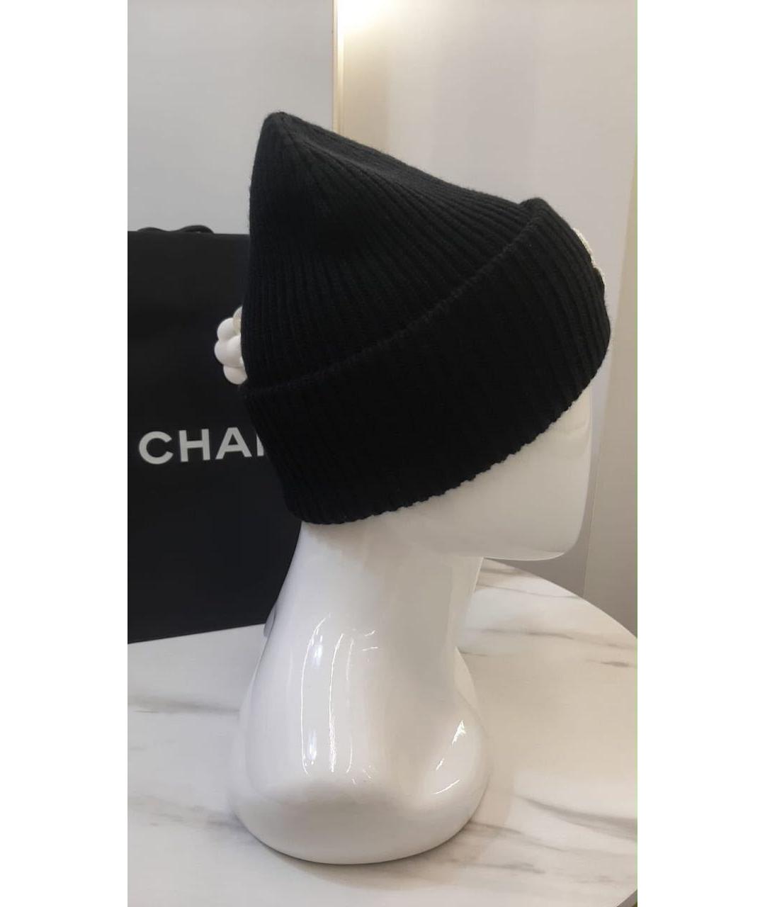 CHANEL Черная кашемировая шапка, фото 3