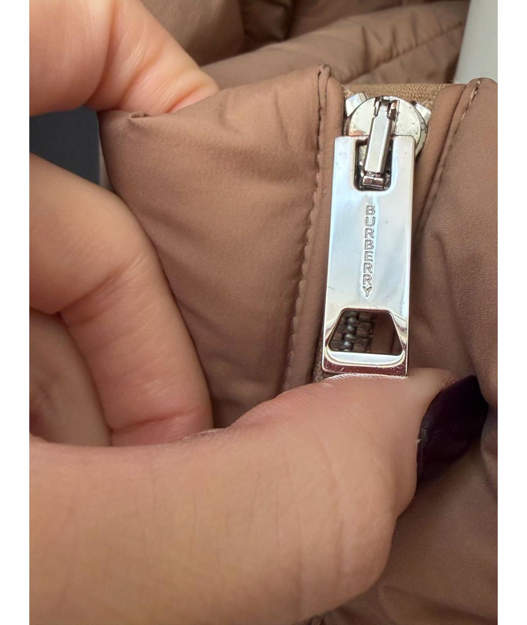 BURBERRY Коричневый пуховик, фото 5