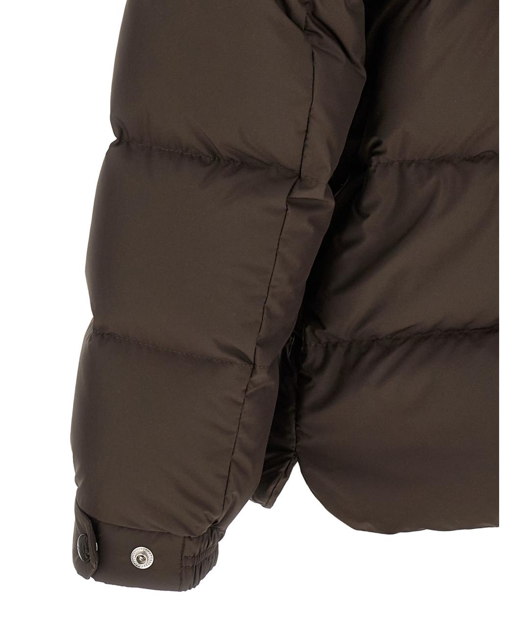 MONCLER Коричневый полиэстеровый пуховик, фото 5