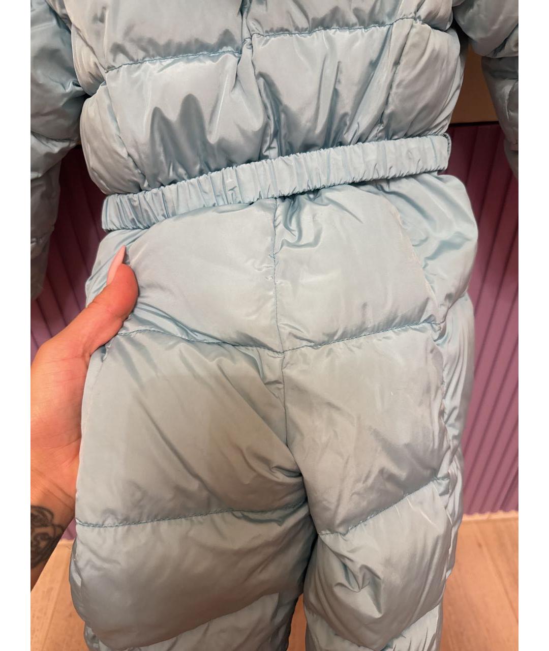 MONCLER Голубой синтетический комбинезон, фото 7