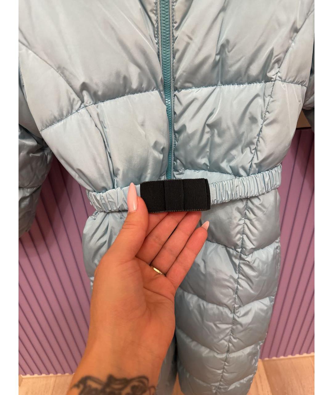 MONCLER Голубой синтетический комбинезон, фото 5