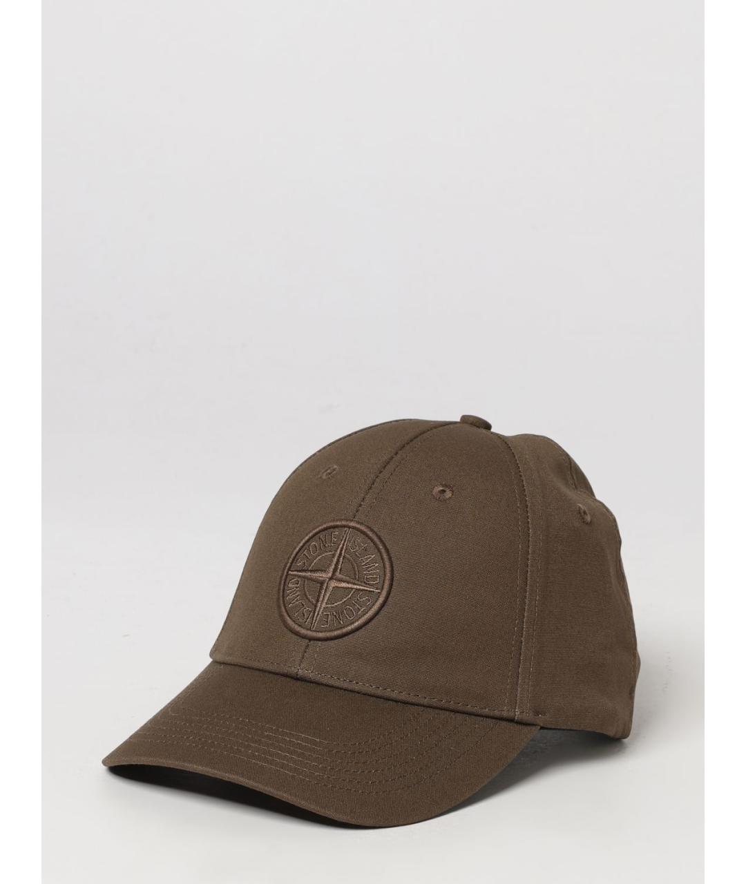 STONE ISLAND Коричневая хлопковая кепка/бейсболка, фото 4