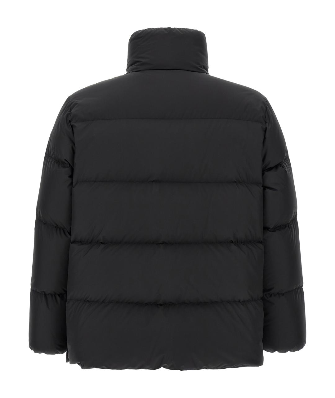 MONCLER Черный полиэстеровый пуховик, фото 2