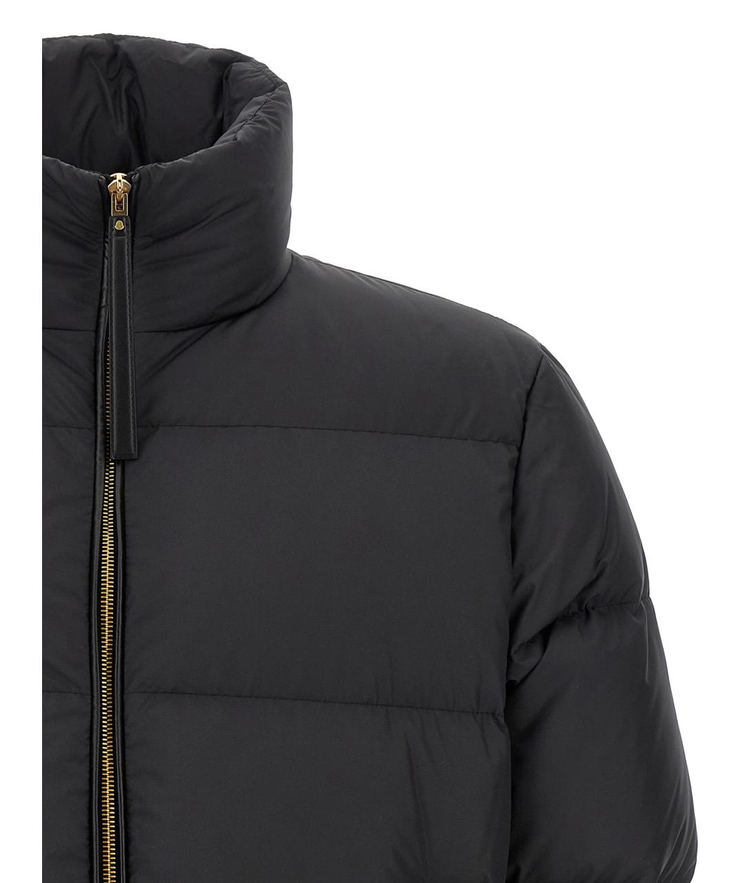 MONCLER Черный полиэстеровый пуховик, фото 3