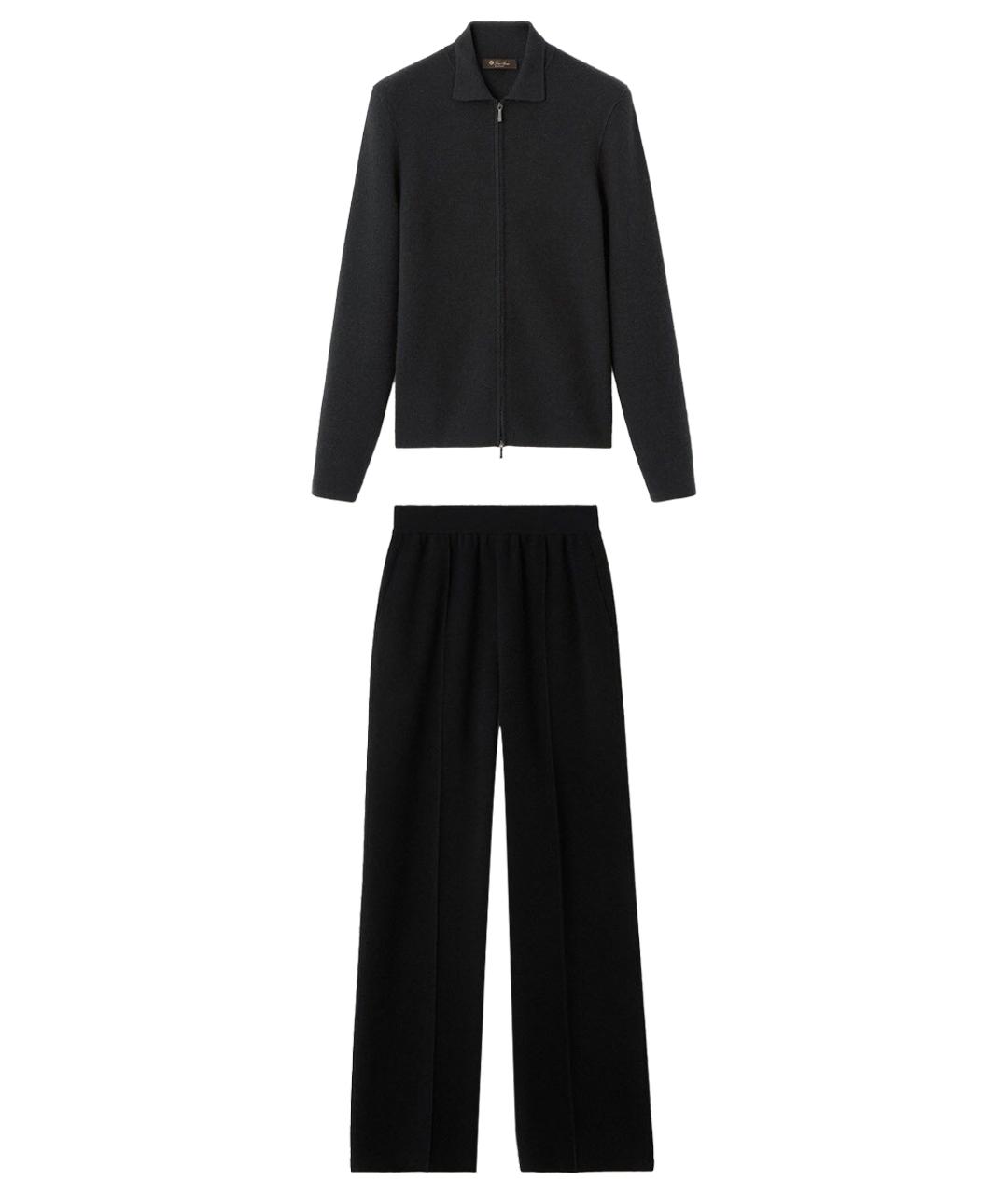 LORO PIANA Черный кашемировый спортивный костюм, фото 1