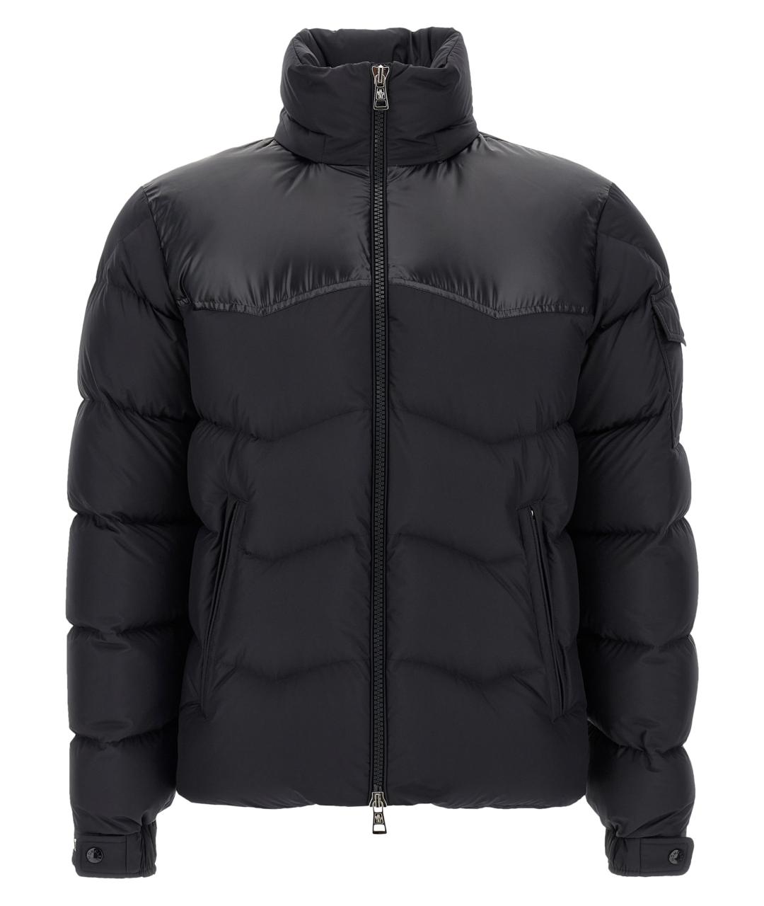 MONCLER Черный полиэстеровый пуховик, фото 2