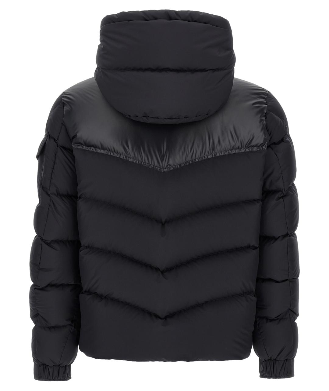 MONCLER Черный полиэстеровый пуховик, фото 3