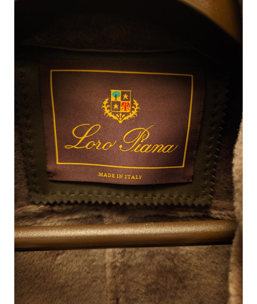 LORO PIANA Коричневая замшевая дубленка, фото 3