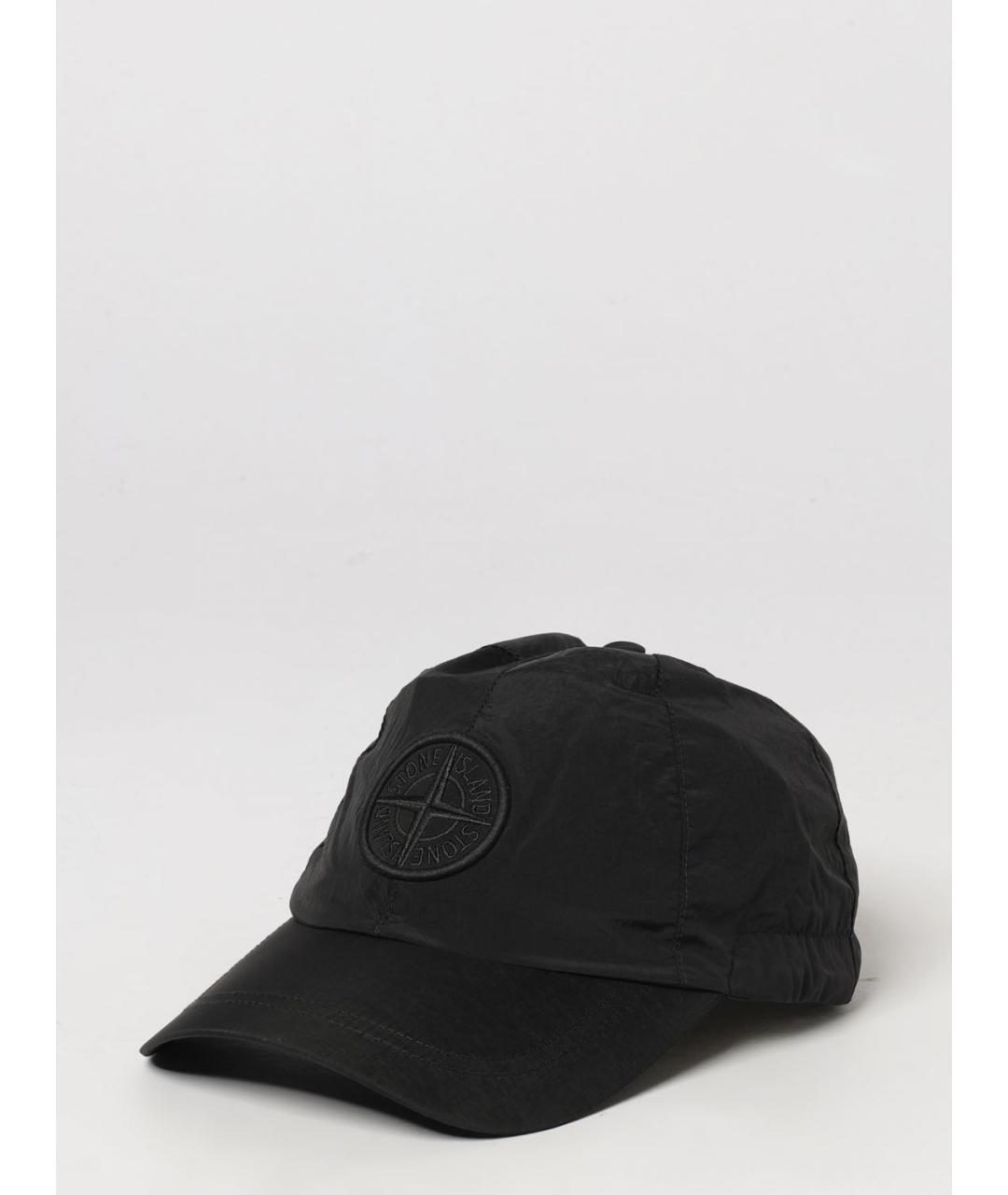 STONE ISLAND Черная синтетическая кепка/бейсболка, фото 4