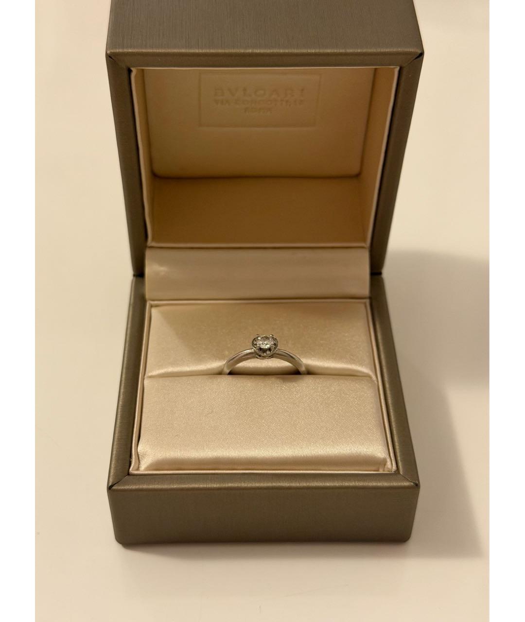 BVLGARI Серебряное платиновое кольцо, фото 5