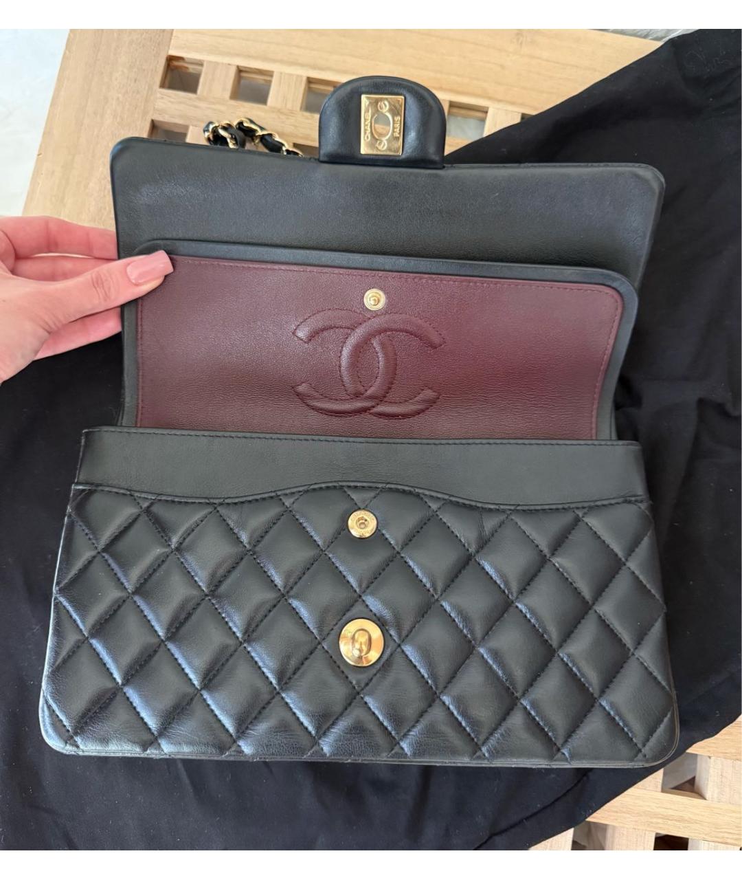 CHANEL Черная кожаная сумка через плечо, фото 6