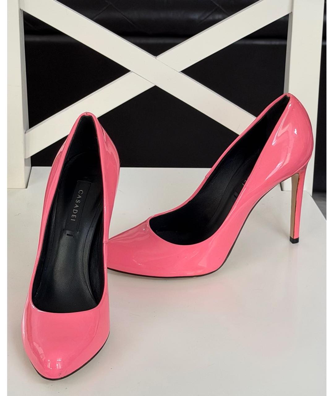 CASADEI Розовые туфли из кожи аллигатора, фото 6