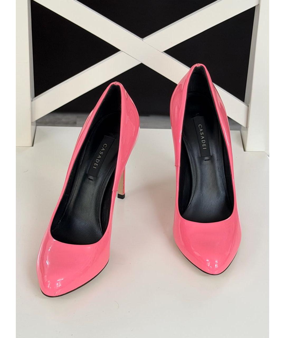 CASADEI Розовые туфли из кожи аллигатора, фото 2