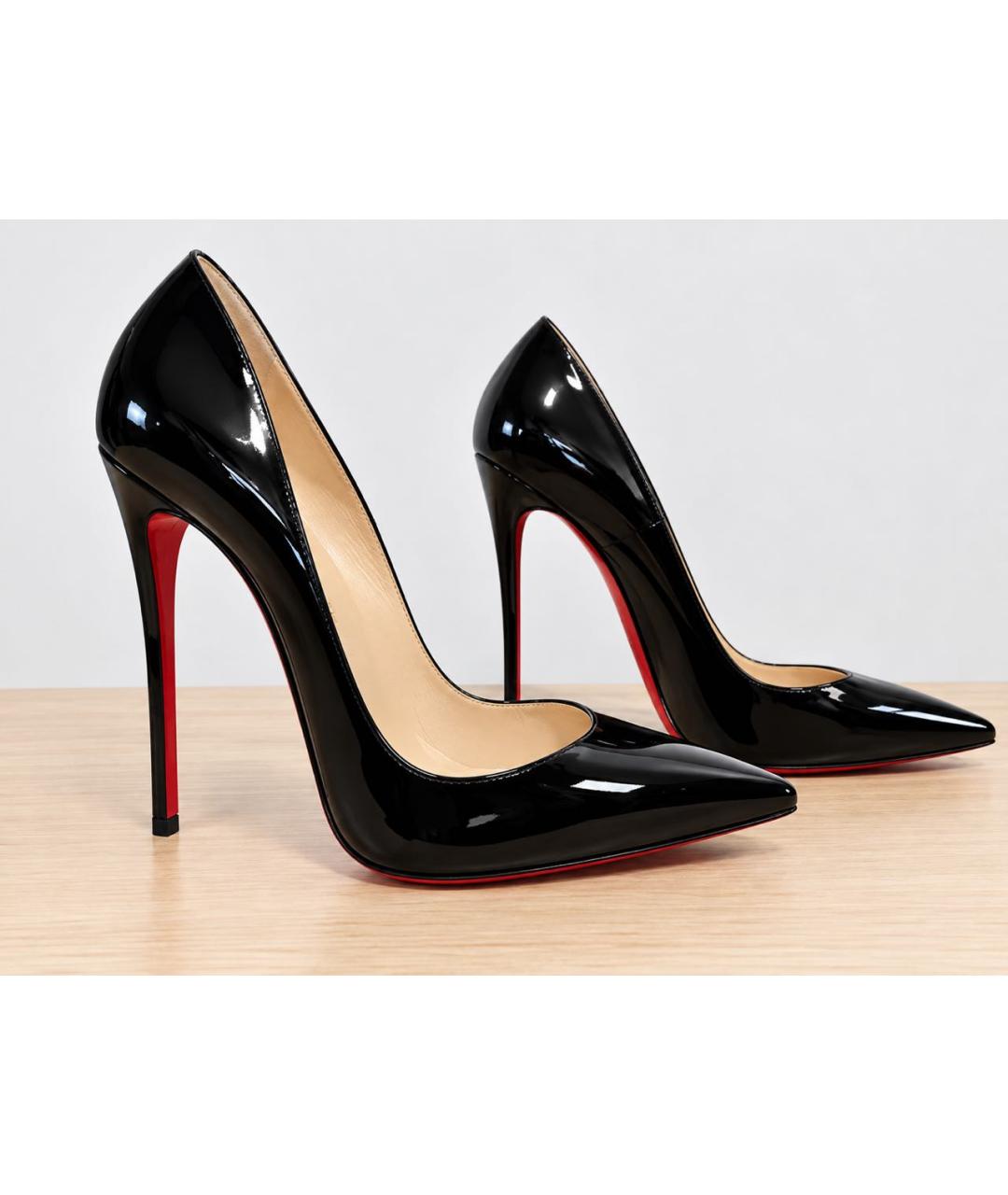 CHRISTIAN LOUBOUTIN Черные туфли из лакированной кожи, фото 5