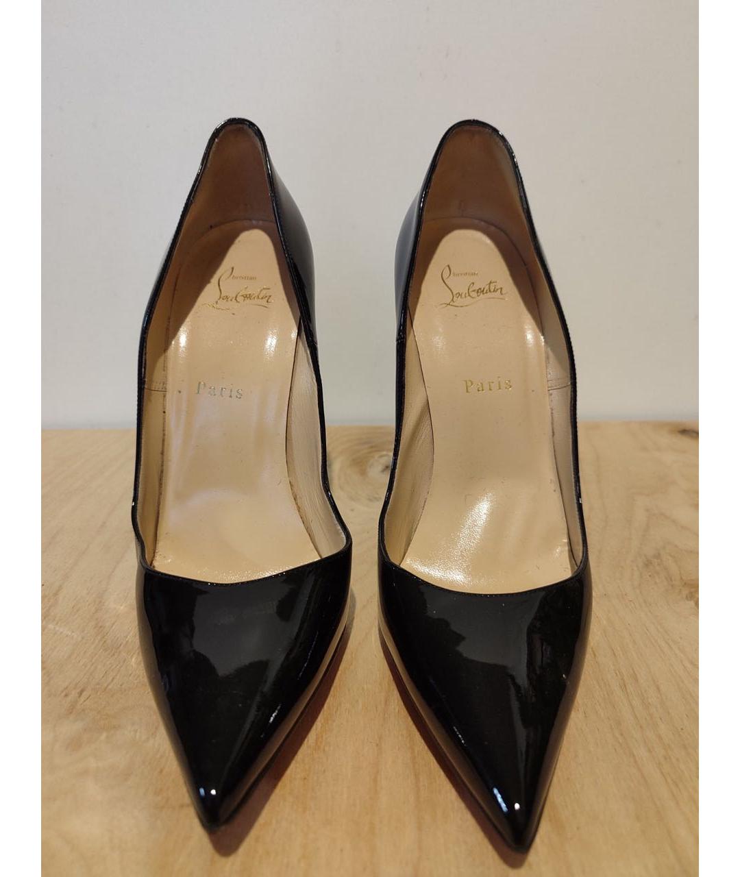 CHRISTIAN LOUBOUTIN Черные туфли из лакированной кожи, фото 2