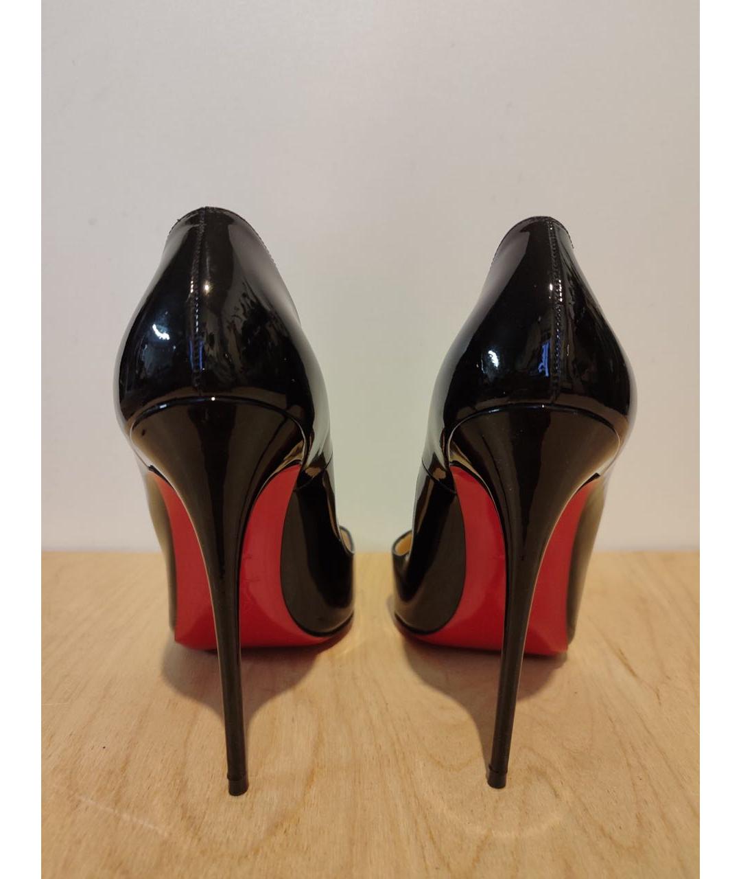 CHRISTIAN LOUBOUTIN Черные туфли из лакированной кожи, фото 4
