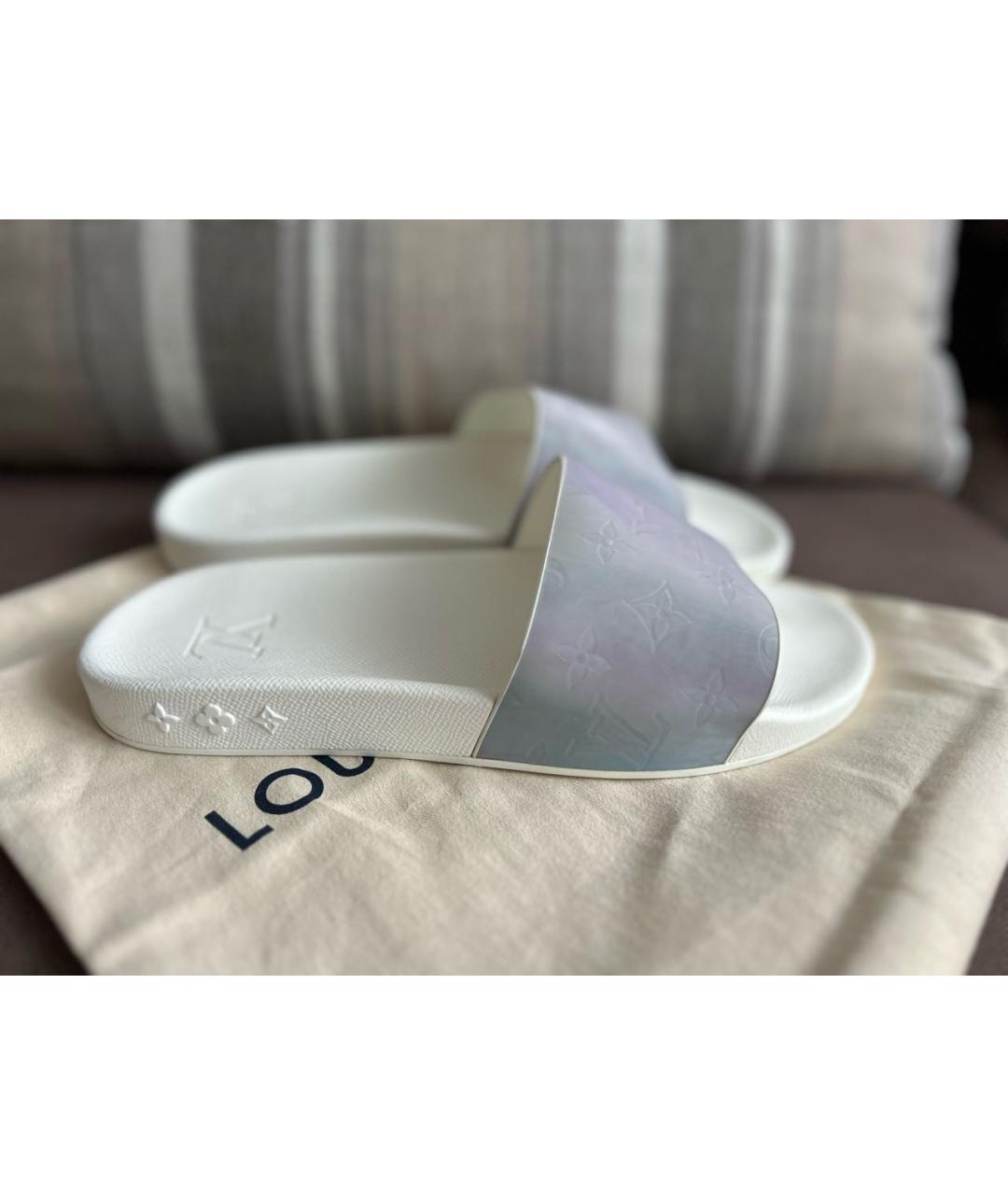 LOUIS VUITTON Серые шлепанцы, фото 7
