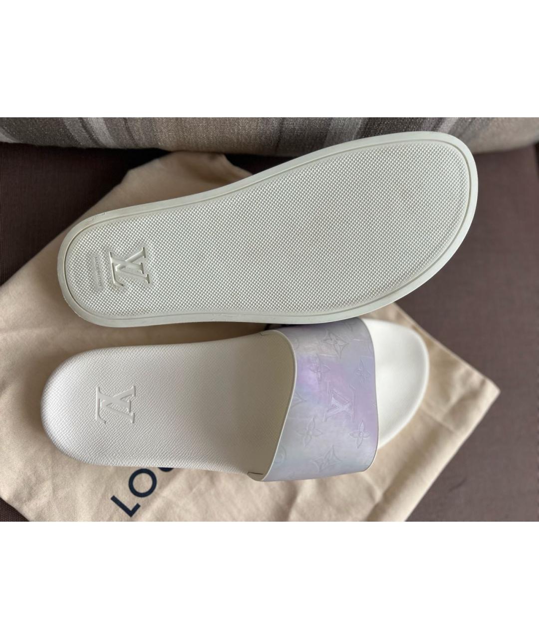 LOUIS VUITTON Серые шлепанцы, фото 4