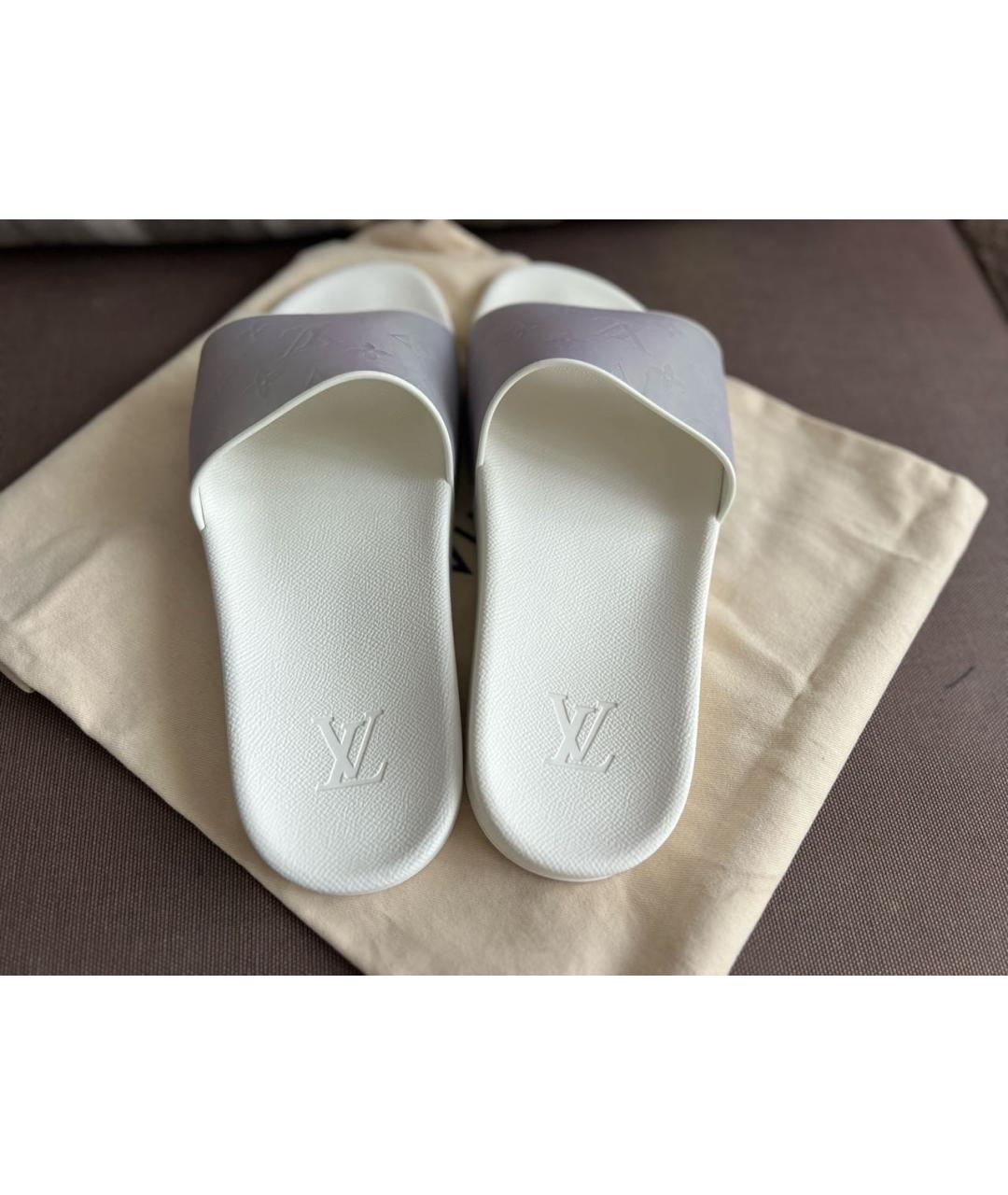 LOUIS VUITTON Серые шлепанцы, фото 5
