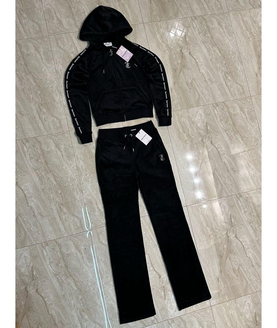 JUICY COUTURE Черный велюровый спортивные костюмы, фото 2