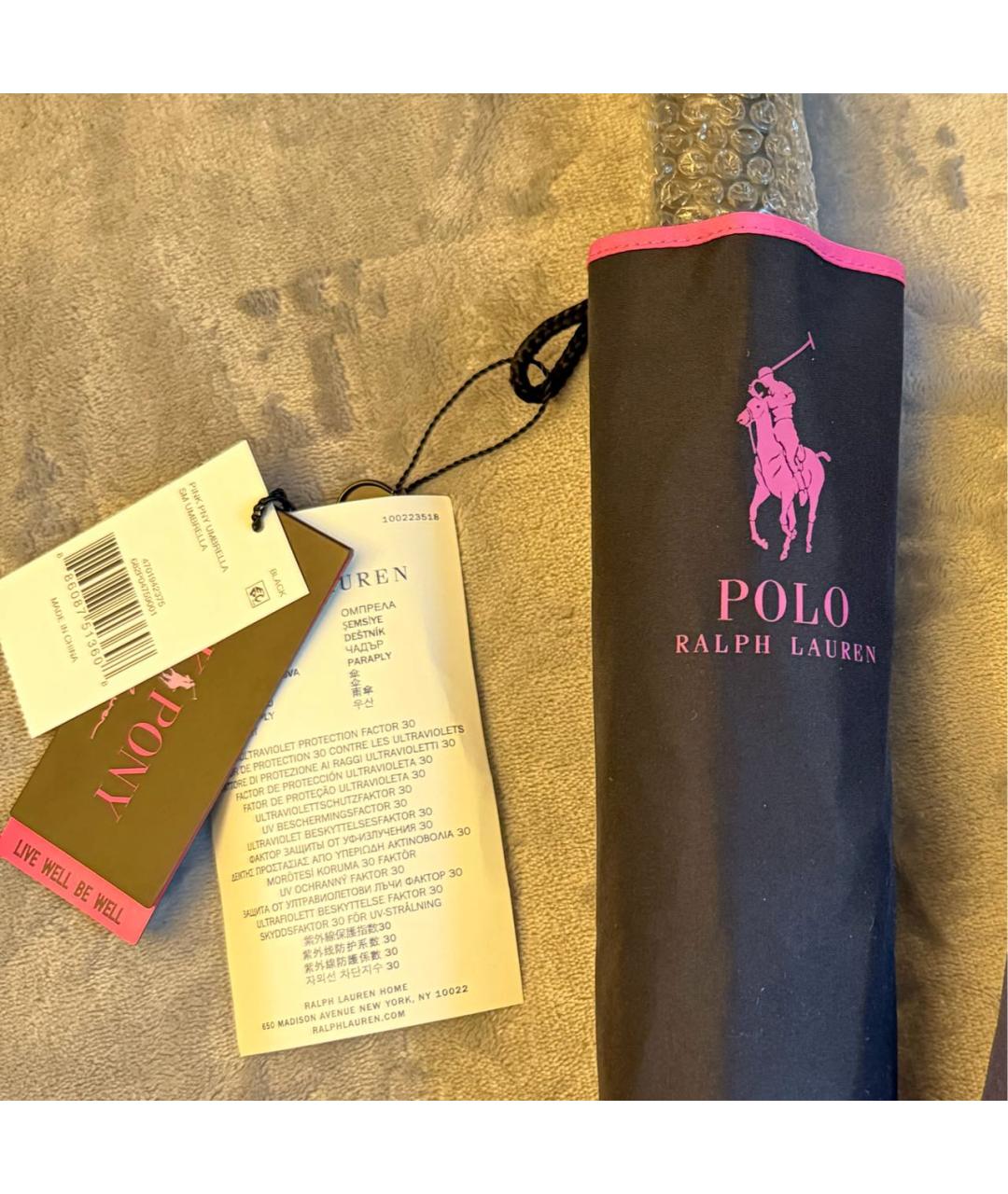POLO RALPH LAUREN Темно-синий зонт, фото 2