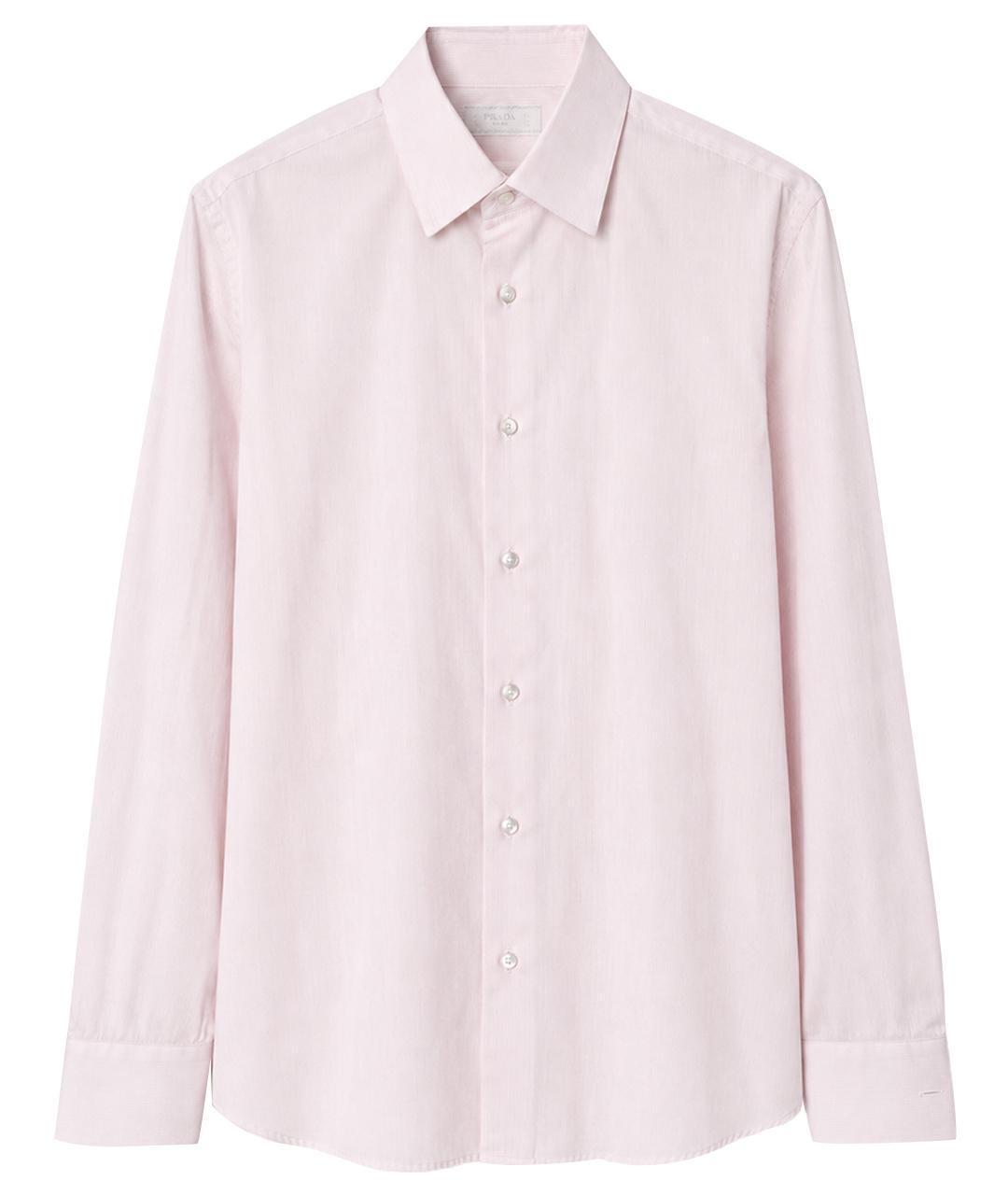 PRADA Розовая хлопковая классическая рубашка, фото 1