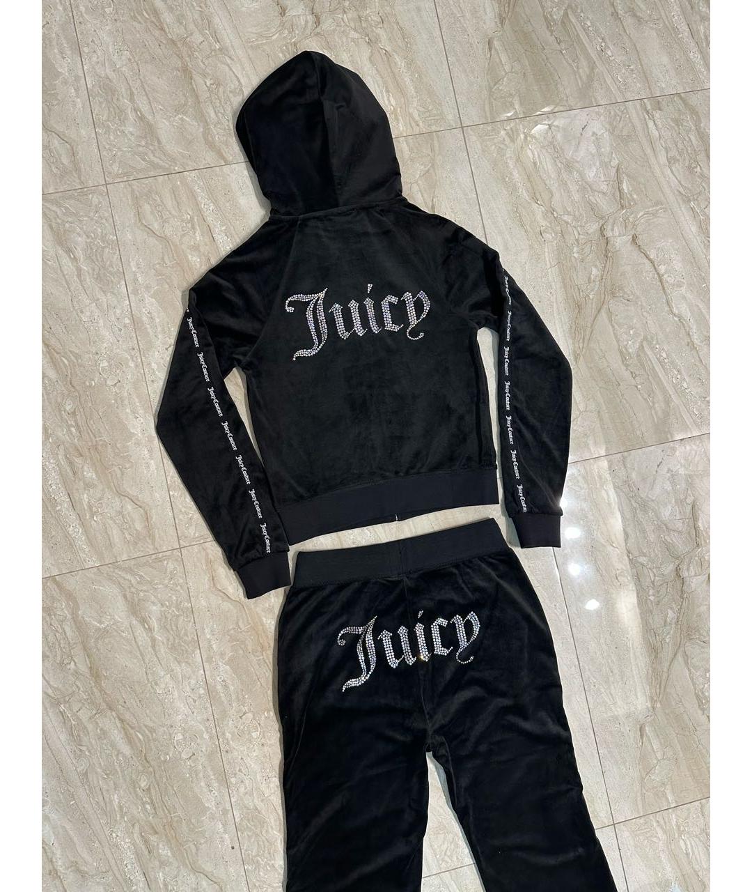 JUICY COUTURE Черный велюровый спортивные костюмы, фото 4