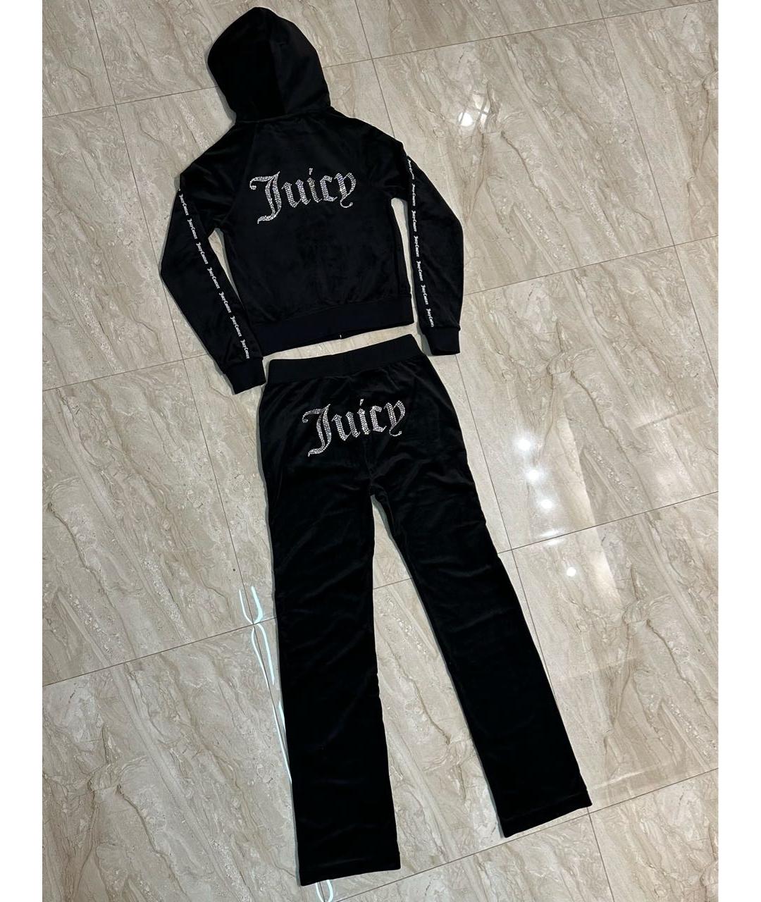 JUICY COUTURE Черный велюровый спортивные костюмы, фото 2
