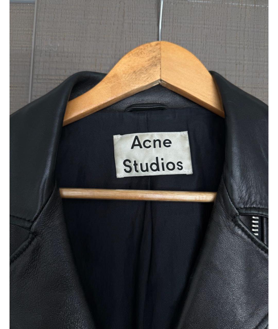 ACNE STUDIOS Черная кожаная куртка, фото 5