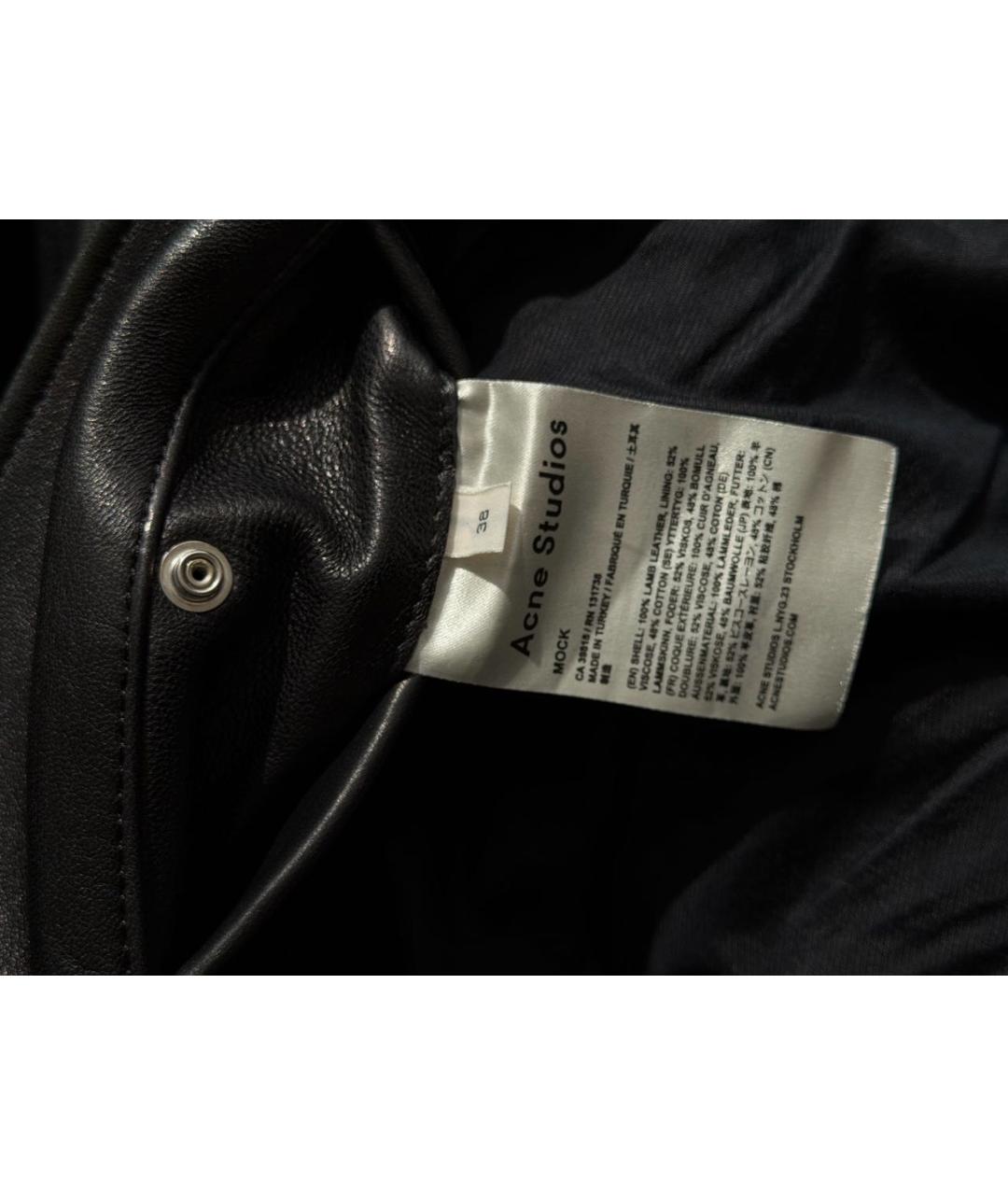 ACNE STUDIOS Черная кожаная куртка, фото 4
