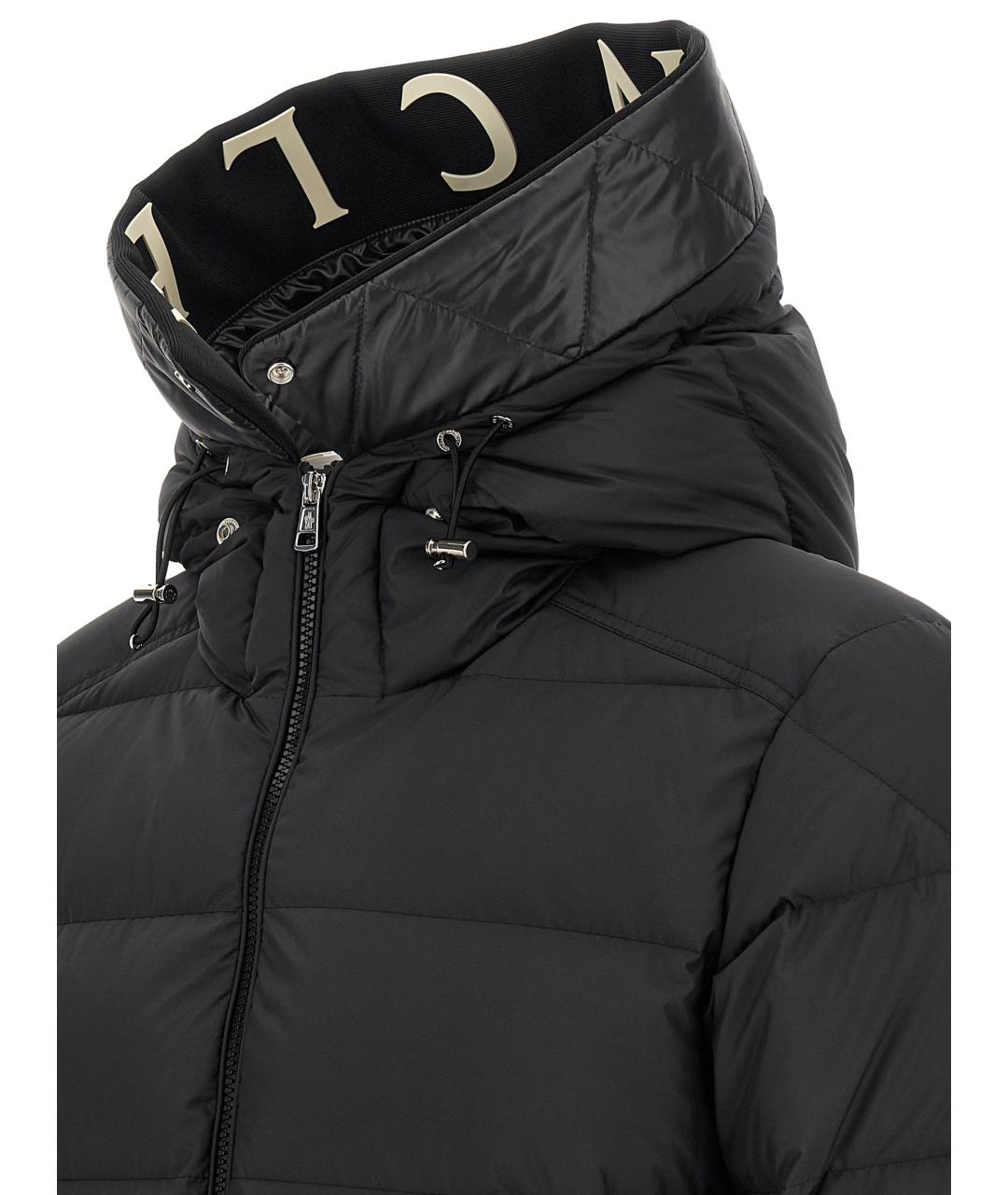 MONCLER Черный полиэстеровый пуховик, фото 6