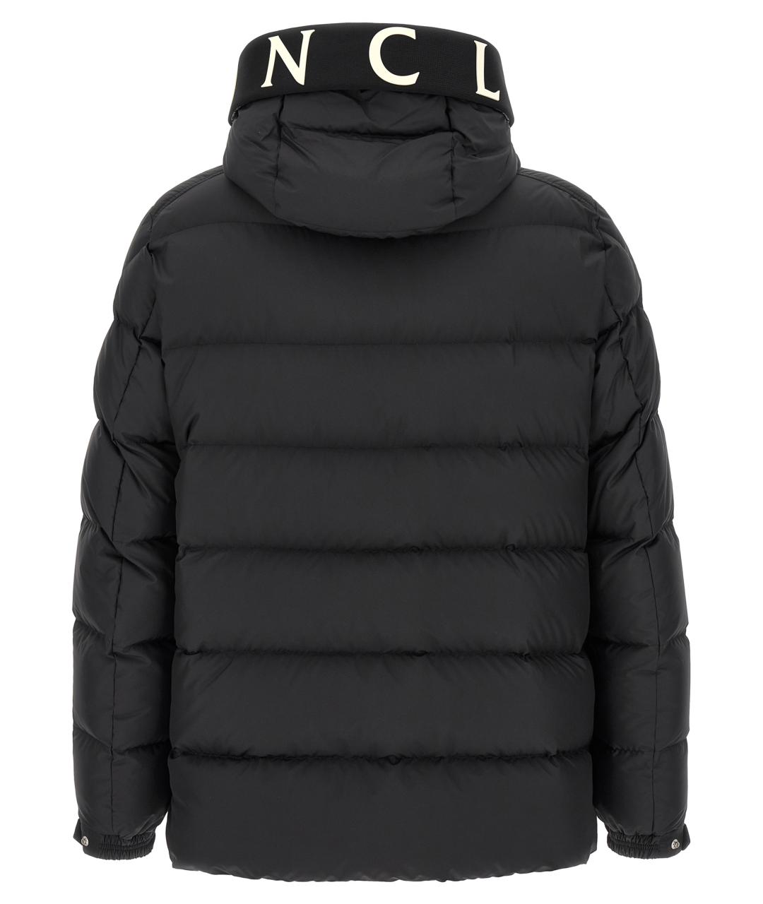 MONCLER Черный полиэстеровый пуховик, фото 2