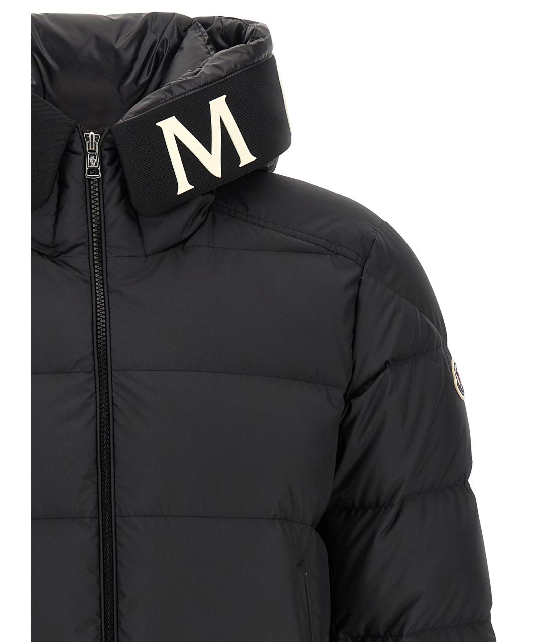 MONCLER Черный полиэстеровый пуховик, фото 3