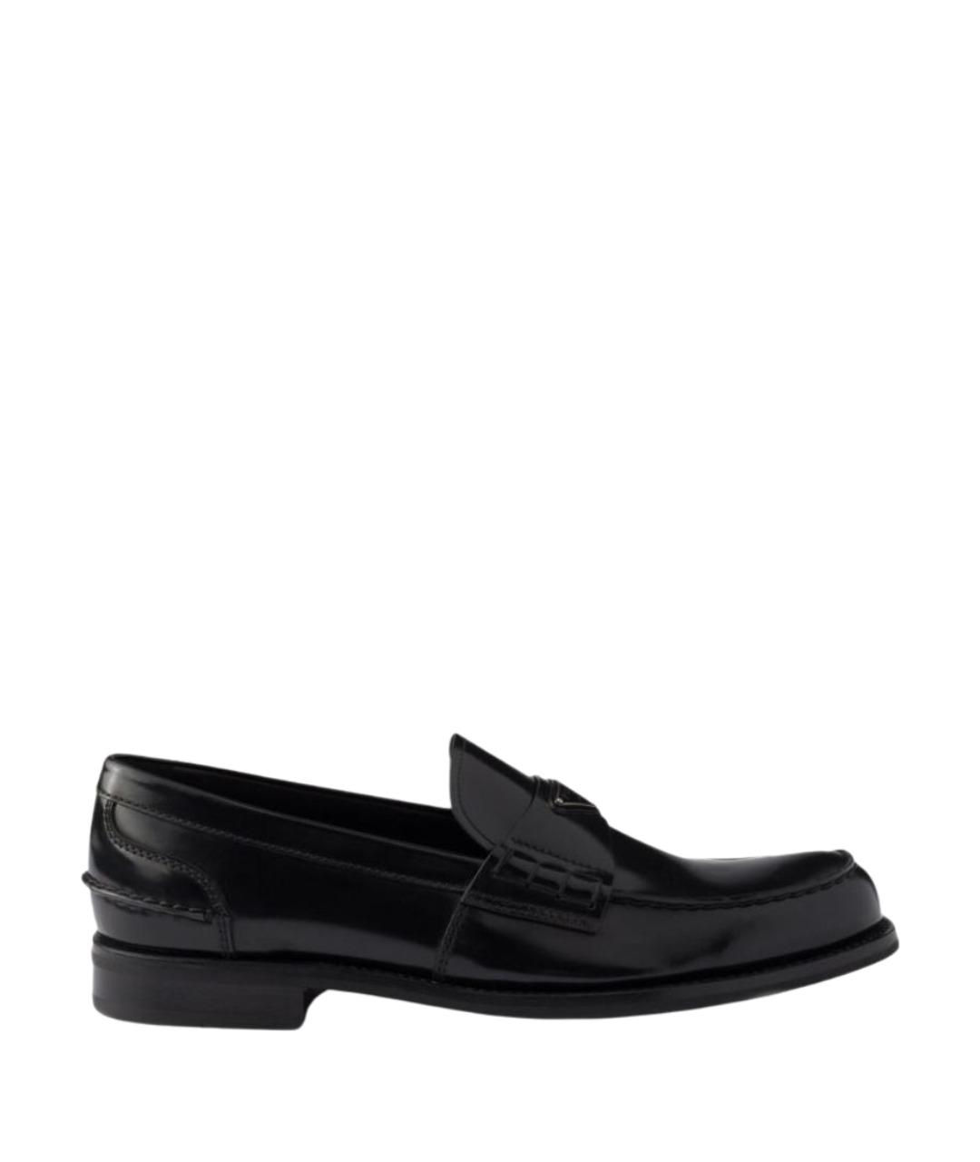 PRADA Черные кожаные лоферы, фото 1
