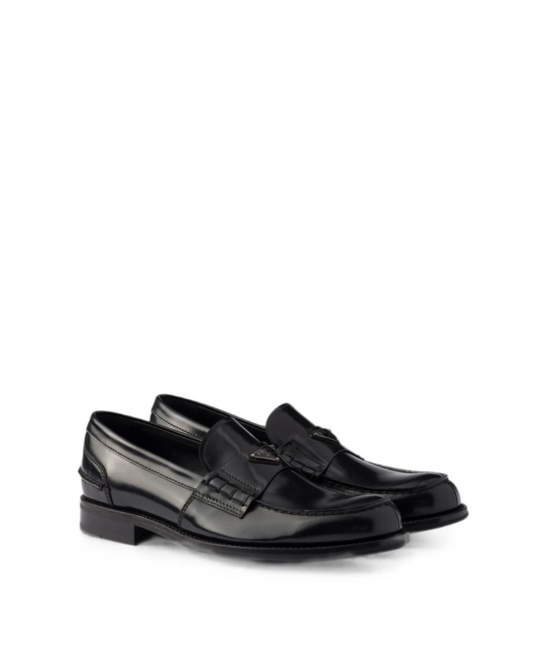 PRADA Черные кожаные лоферы, фото 5
