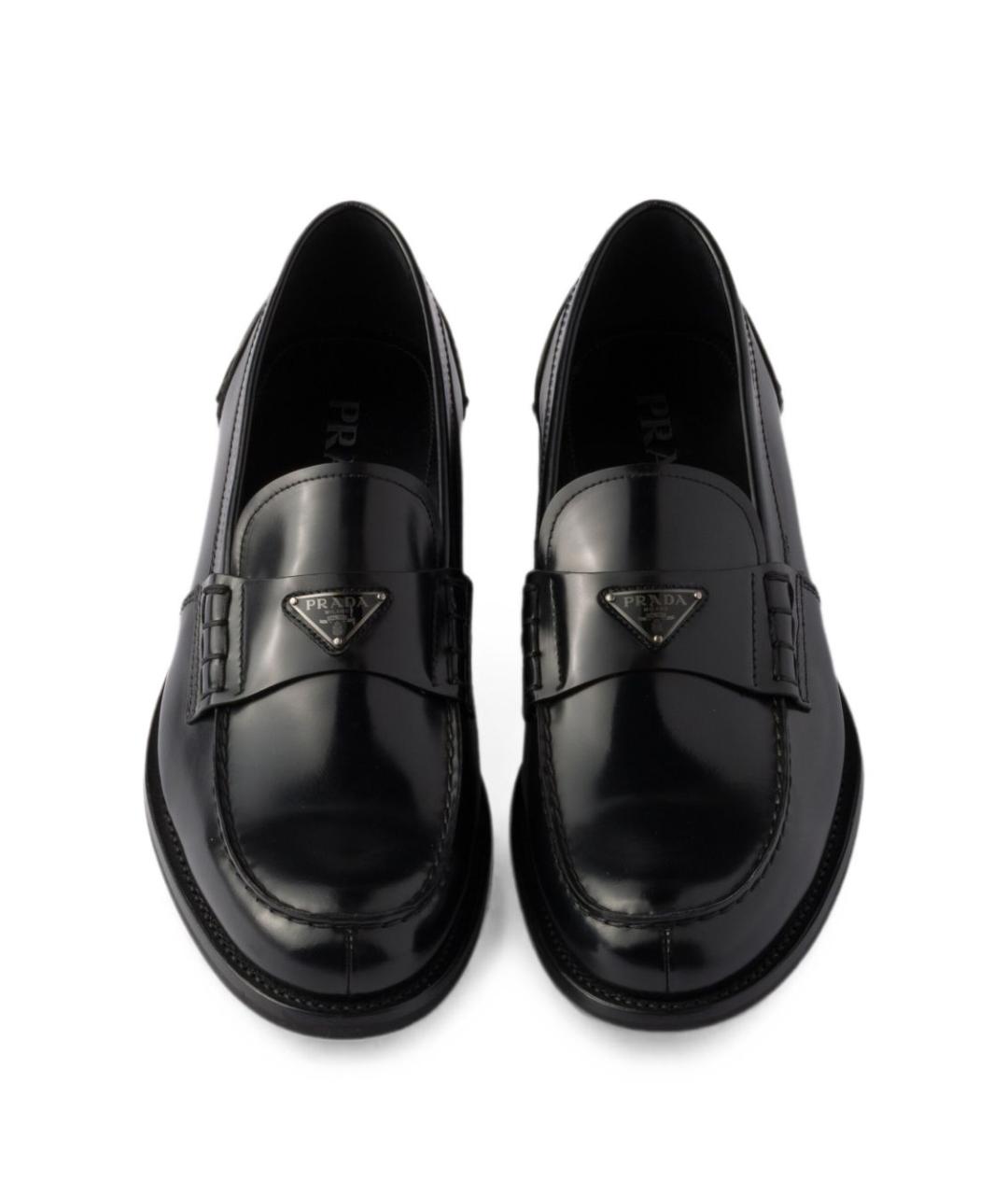 PRADA Черные кожаные лоферы, фото 3