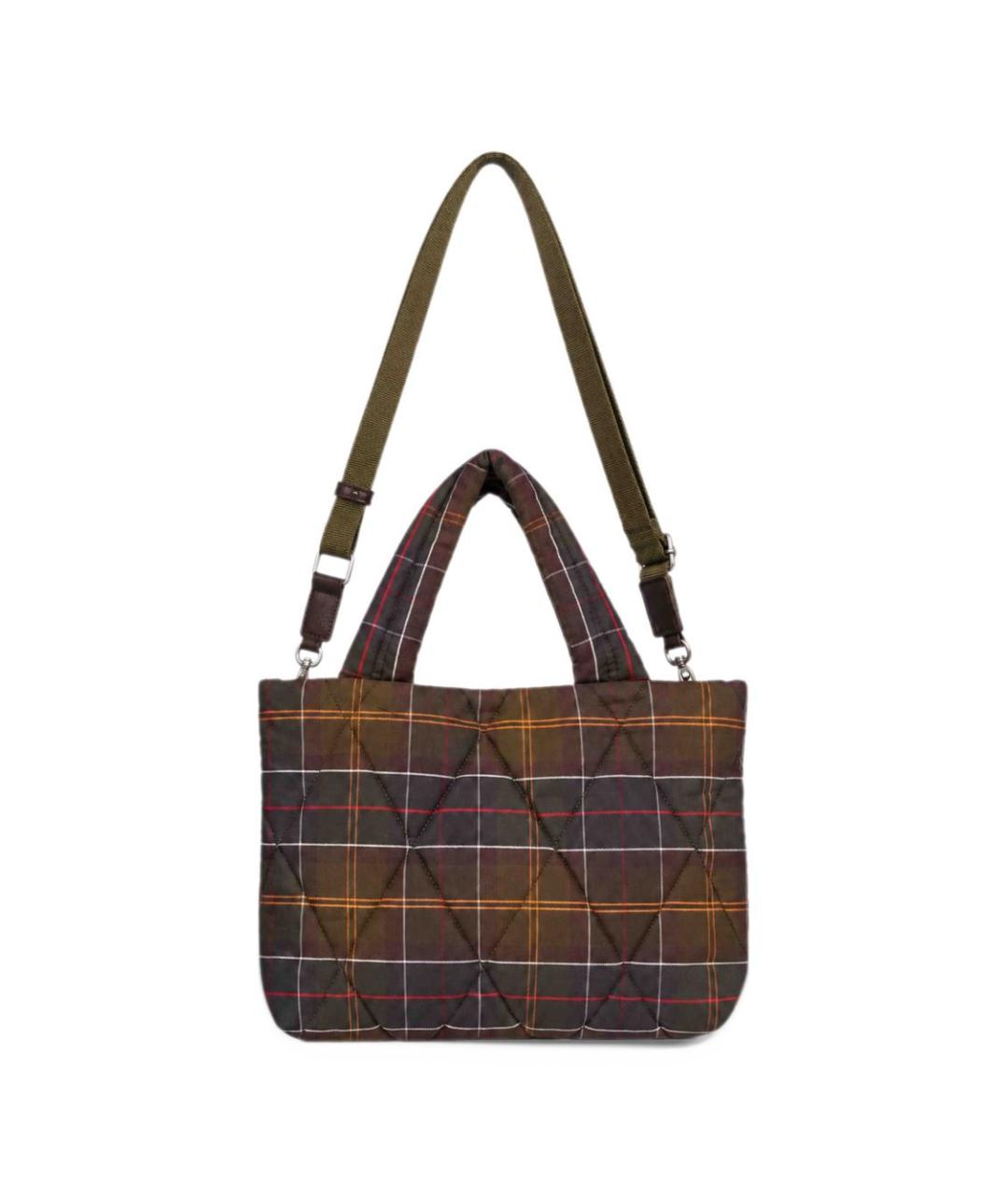 BARBOUR Коричневая синтетическая сумка тоут, фото 3