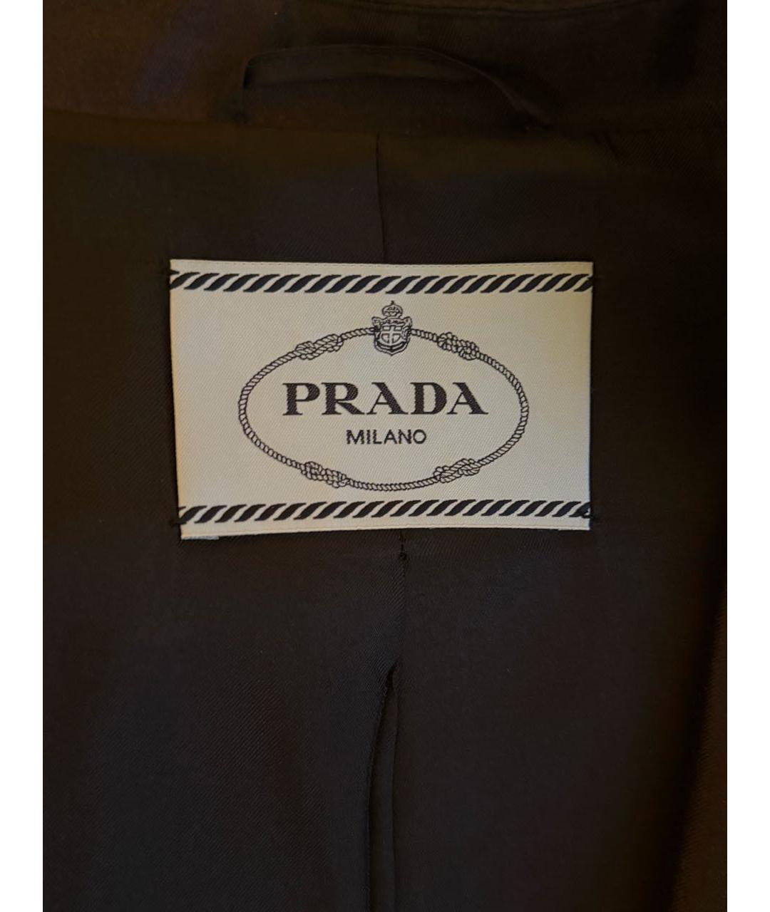 PRADA Черный шерстяной костюм с брюками, фото 3