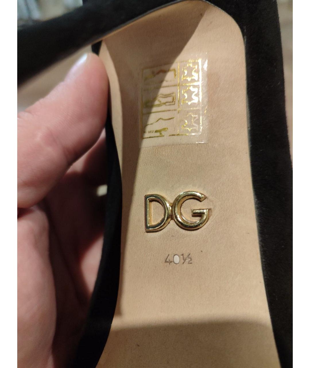 DOLCE&GABBANA Черные замшевые туфли, фото 3