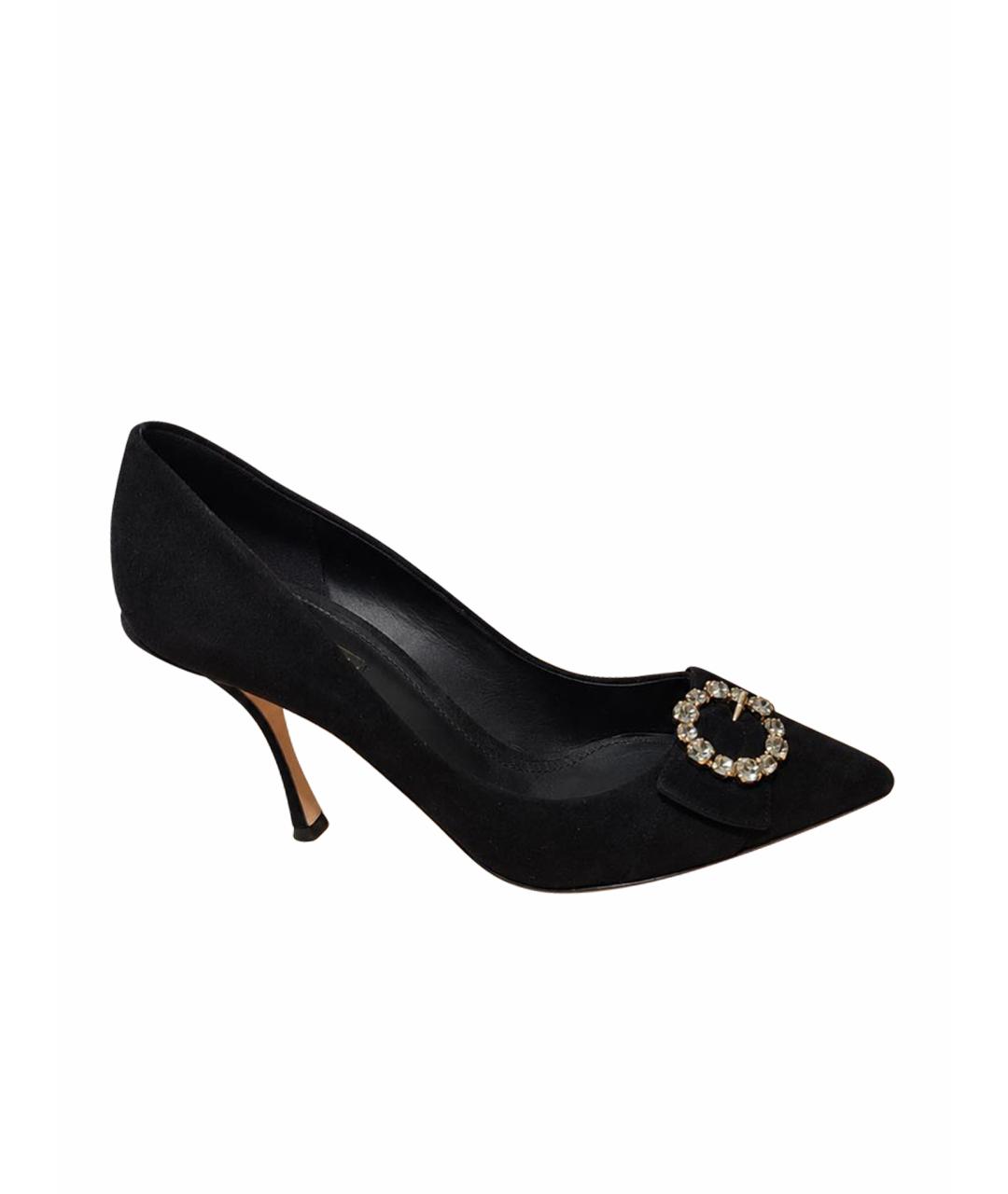 DOLCE&GABBANA Черные замшевые туфли, фото 1