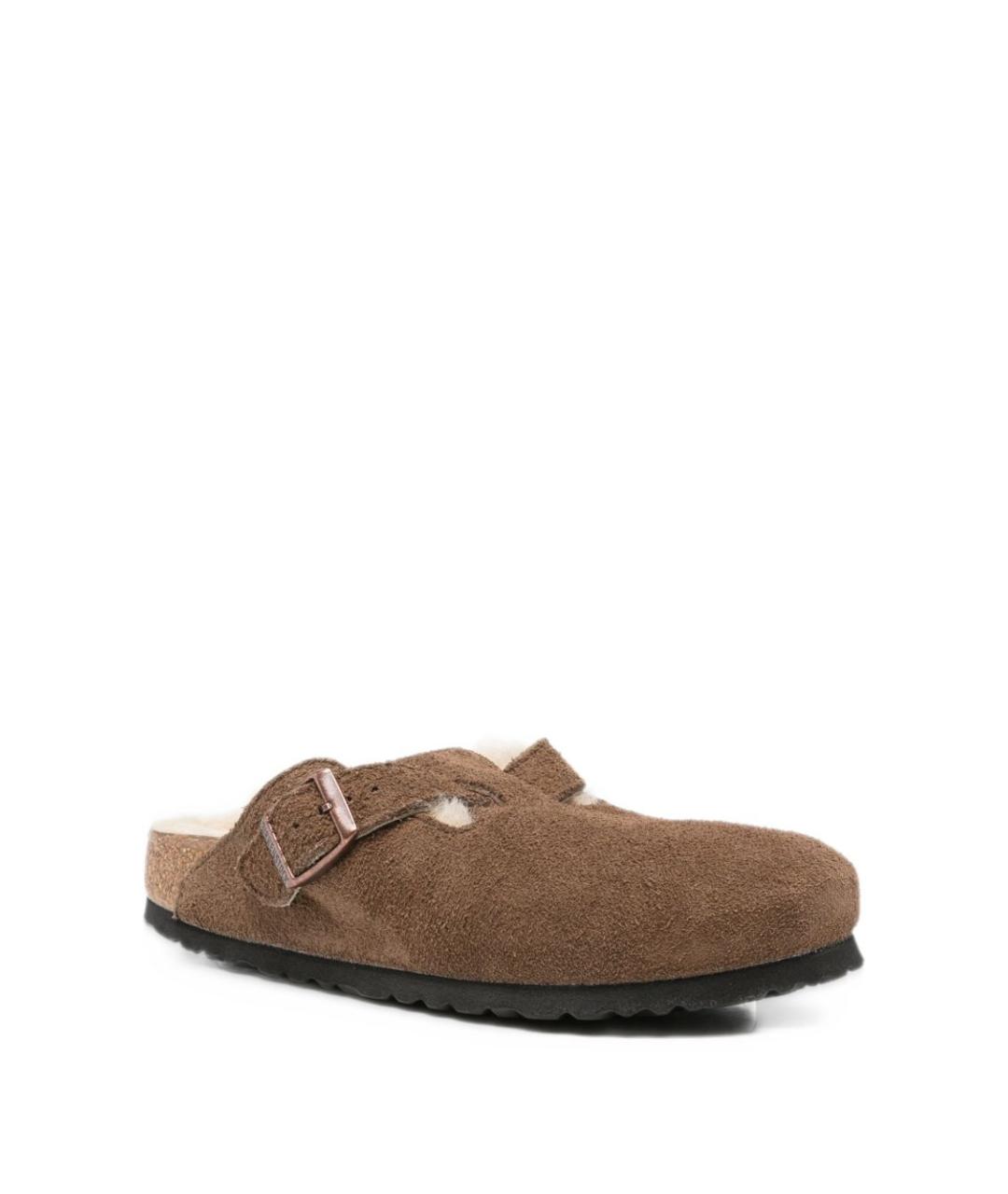 BIRKENSTOCK Коричневые замшевые мюли, фото 3